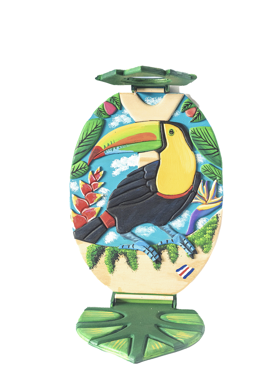 Toucan Coffee Dripper with Blue Background